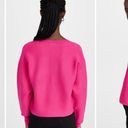 Good American  balloon sleeve cropped magenta sweater Photo 1