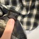 POL  Green Flannel Button Down with Raw Hem Oversized Size Small EUC Photo 10