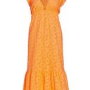 Rails  Tina Embroidered Eyelet Cotton Midi Dress in Marigold Size S NWT Photo 2