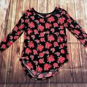 American Dream Womens Long Sleeve Floral Top Tunic Tee Size Small Photo 2