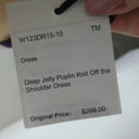 W By Worth  Deep Jelly Poplin Knit off The Shoulder Dress NWT Purple Sweater 10 Photo 2