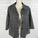 Talbots  Black & White Geometric Fully Lined Career Blazer Jacket Womens Size 12 Photo 2