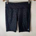 Sweaty Betty  All Day 9” inseam black leopard cheetah animal print biker shorts S Photo 7