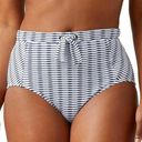 Tommy Bahama  Island Cays Navy Blue Stripe High Waist Swim Bottom XS NEW Photo 2