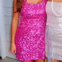 Storia Pink Sequin Mini Dress Photo 0