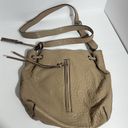 Treasure & Bond  Taupe Leather Tassel Drawstring Bucket Bag Crossbody Bag Photo 3