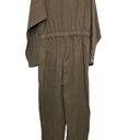 Good American  Army Green Utility Good Cinched Waist Jumpsuit Size Large Photo 3