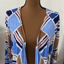 Nic+Zoe  Seaglass abstract print linen blend open drapey cardigan size 1X Photo 5