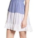 Rails  Mattie Dress Mixed Blues Linen Tiered Ruffle Mini Blue White Stripe Medium Photo 0