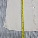 Studio Works  Shirt Womens Small 100% Linen Pale Peach Mother of Pearl Buttons Up Photo 4