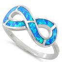 infinity  Opal Sterling Silver Ring Photo 0