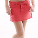 Citizens of Humanity  | Red DARIA Y2K Micro Mini Denim Jean Skirt Sz 26 Photo 0