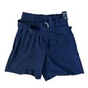 New York & Co. Blue Belted High Waist Shorts Size 4 NEW Photo 0