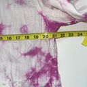 Rachel Zoe 100% Linen White & Purple Tie-dye Hooded Button Down Top Photo 6