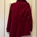 Juicy Couture  Magenta Red Velvet Vintage Pea Coat Photo 1