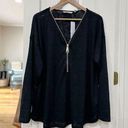 Soft Surroundings NWT! Women’s  Valentina Zip Sweater Black Size 2X Photo 0