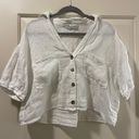 ZARA Linen Button Down Blouse Photo 0