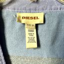 Diesel  Blue Button front Cardigan Sweater Unisex Blue with Pinstripe Size M Photo 2