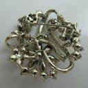 Coro Silver Tone Sparkly Rhinestone Flower Floral Cluster Brooch Pin Vintage Photo 7