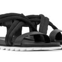 Sorel  Women’s Roaming Deacon Black Leather Sandals Photo 0