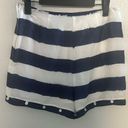 BCBGeneration  Navy Blue and White Stripe Silky Shorts Size 2 Photo 3