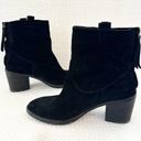 Sam Edelman  Black Suede Farrell Western Style High Cut Heeled Ankle Boots 8 Photo 6