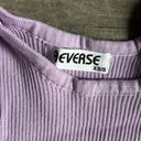 Reverse  purple ribbed dress Photo 2