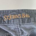 St. John’s Bay  Grey Corduroy High Rise Straight Leg Pants Size 10 Photo 6