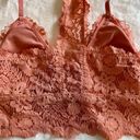 Aerie NWT  Coral Bluegrass Lace Padded Racerback Bralette - Size: Small Photo 5