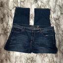 Seven 7 Women Sz 24 Distressed Denim Blue Jean Cropped Capri Leg Zip Embellished Photo 5