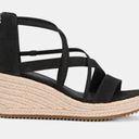 Eileen Fisher  Wanda Black Tumbled Nubuck Espadrille Wedge Sandal, NEW, Size 11 Photo 1