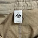 prAna Vintage  Womens Cropped Pants Medium Lower Leg Pocket Tan Wide Leg Photo 2