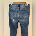 American Eagle Size 10 Regular  Dark Blue Distressed Hi-Rise Jegging Crop Jeans Photo 6