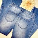 Chelsea and Violet  High Rise Flared Hem Crop Jeans Distressed Frayed Size 25 Photo 8