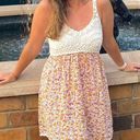 Jessica Simpson  floral crochet mini summer dress beach boho Photo 6