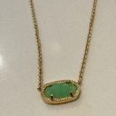 Kendra Scott  Elisa Gold Chain and Chalcedony Jade Green Glass Stone Necklace Photo 4