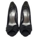 Loft Ann Taylor  Suede Heels Black Size 6 Photo 2