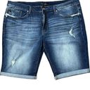 Bermuda KanCan Plus Size 3X Jean Shorts Distressed Cuffed Long  Stretch Mid Rise Photo 2