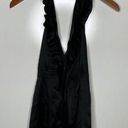 BCBGMAXAZRIA  Black Silk Halter Top Small Photo 0