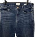 Frame  Le High Straight in Bestia Jeans Super Stretch Denim High Rise Cropped 31 Photo 7