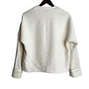 Vince  Jacket Womens 8 Frayed Edge Boucle Tweed Off White Lightweight Long Sleeve Photo 8