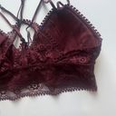 Aerie NWT  Joy Lace Padded Longline Bralette Royal Berry Size Medium M NEW Photo 10