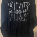 Pink by Victoria Secret Black long sleeve logo tee SZ LG Photo 2