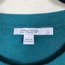 Chico's  Zenergy Sequined French Terry Scrolls Sweatshirt in Peacock Teal Photo 10