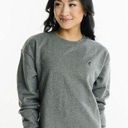 Zyia [ Active] Gray Energetic Zipper Crewneck Boyfriend Fit Sweatshirt Sz Large L Photo 0