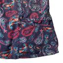 Butter Soft  stretch woman's blue paisley scrub top 2XL Photo 4