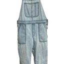 Gap  Women’s Slouchy Cropped Light Wash Denim Overalls - Size M Photo 0