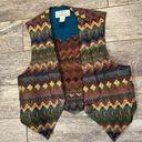 Longhorn Niver Western Wear Vest Cowgirl Medium Southwestern Aztec Lined Vintage Photo 0