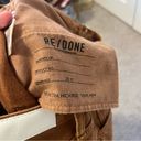 RE/DONE  Brown 70s Ultra High Rise Stovepipe Jeans in Washed Terracotta Photo 11