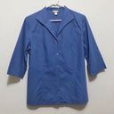 Nordstrom  blue 3/4 sleeve button down shirt in size medium Photo 0